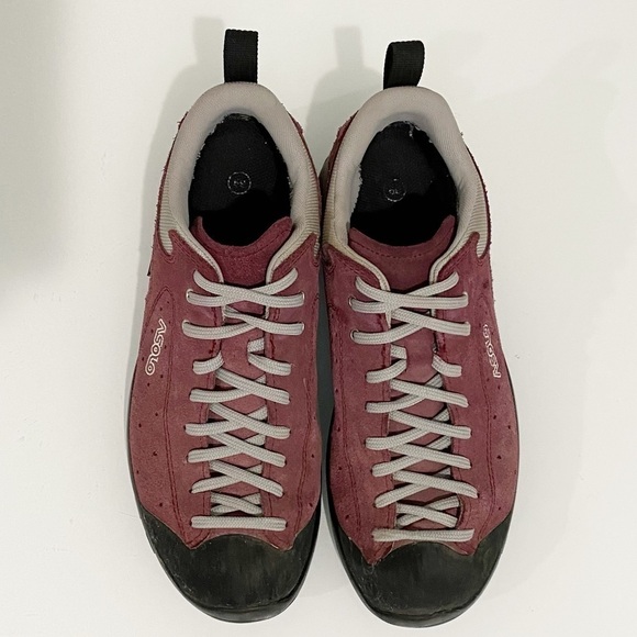 ASOLO Shiver GV Hiking Shoes GoreTex Vibram Burgundy Suede Size 7.5 - Picture 3 of 12